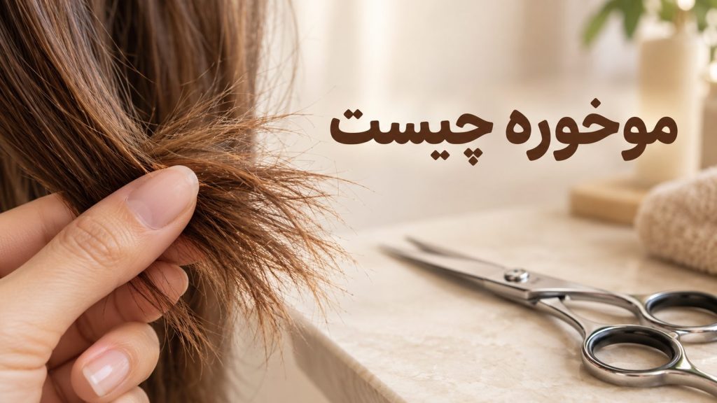 موخوره چیست؛ نمای نزدیک از انتهای مو و قیچی آرایشگری