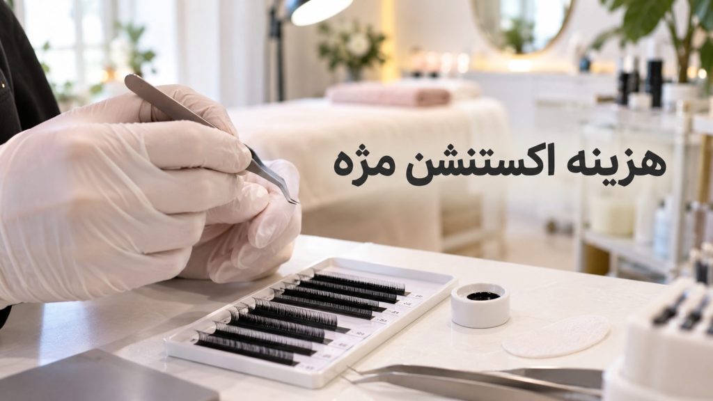 عامل‌های قیمت اکستنشن مژه در سالن زیبایی؛ ابزار و تارهای مژه